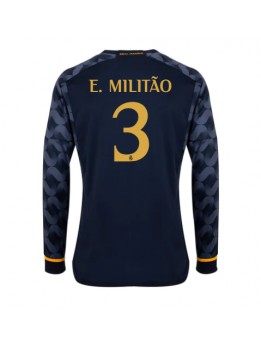 Real Madrid Eder Militao #3 Replika Borta Kläder 2023-24 Långärmad
